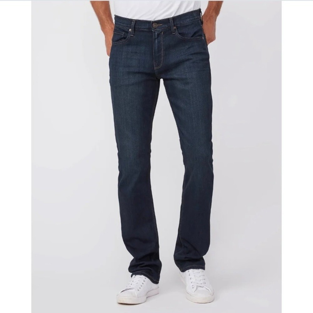 Paige Transcend Federal Slim Straight Jeans Cellar Blue Denim Mens 32x30
